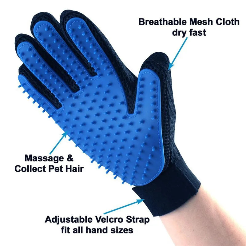 NONOR Rubber Pet Bath Brush Protection Silicone Cat Comb Glove Massage Grooming Dogs Cats Supplies