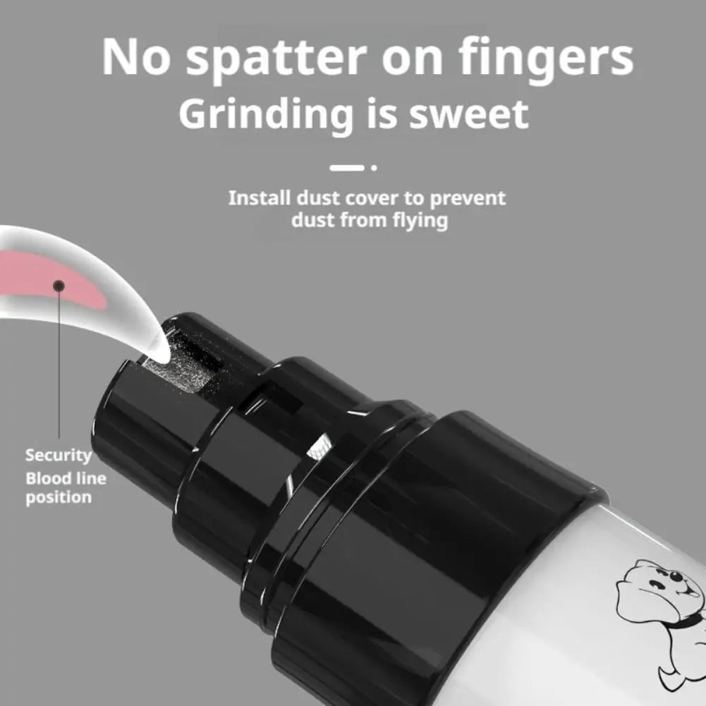 LED Electric Pet Nail Grinder Ultra Quiet USB Rechargeable Pet Nail Trimmer With LED Light Low Noise Paw Care Tool For Dogs Cats
