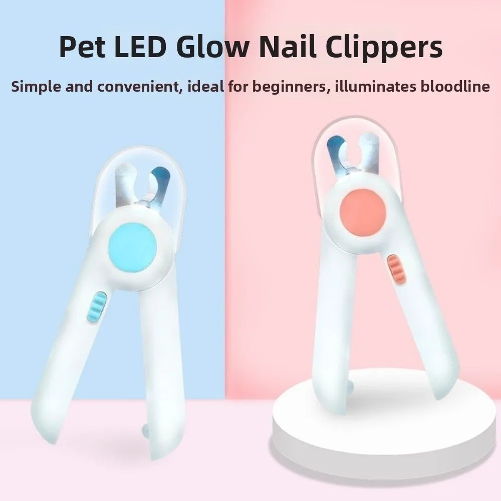 Pet Care Safe Design Dog Nail Clipper Labor-saving Quiet Cat Nail Grinder Safe LED Pet Claw Trimmer Cat Claw Care