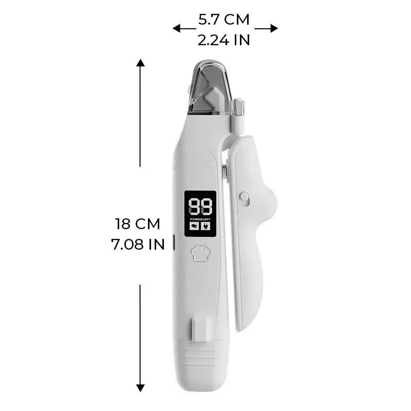 Pet Nail Clippers for Dog & Cat Low Noise Electric Pet Nail Trimmer  with LED Light Rechargeable Quiet Nail Clipper Grinder