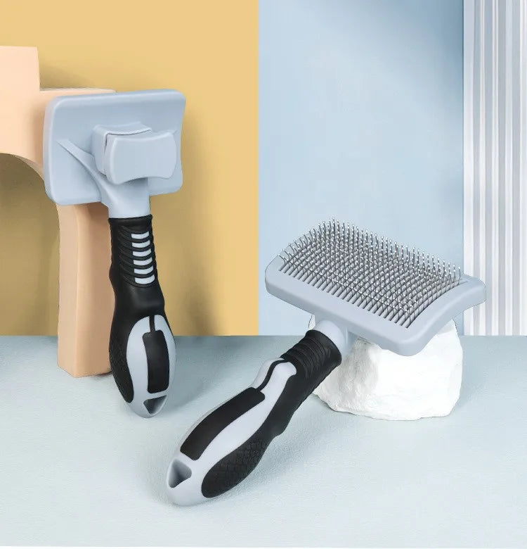 Dog Brush Massage Dogs Comb Automatic Pet Hair Remover Self Cleaning Cat Brush Pet Grooming One Button Cleaning Dog Brushes Comb