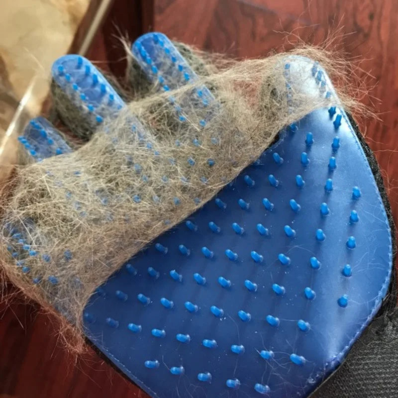 Pet Hair Remover Cat Cleaning Grooming Comb, No Wash Silicone Gloves Solid Color Pet Bath Brushcat and Dog Supplies.