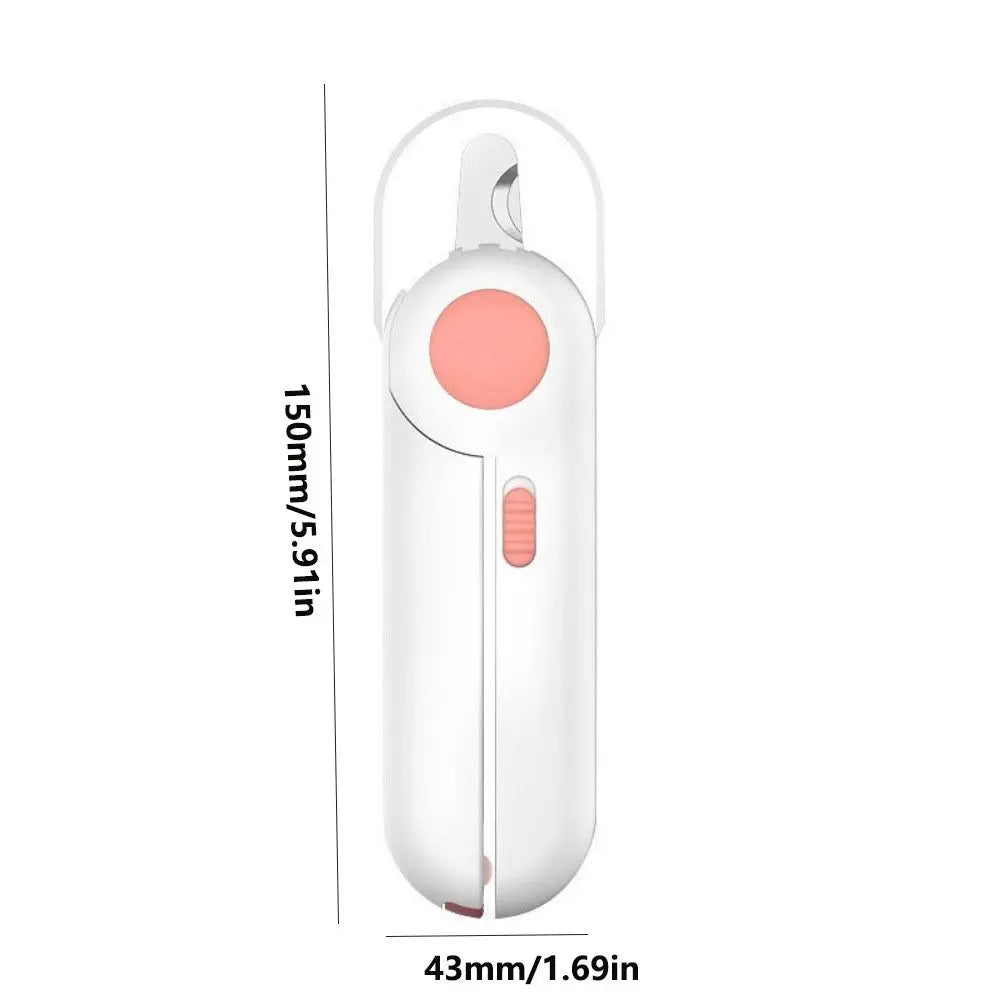 Pet Care Safe Design Dog Nail Clipper Labor-saving Quiet Cat Nail Grinder Safe LED Pet Claw Trimmer Cat Claw Care