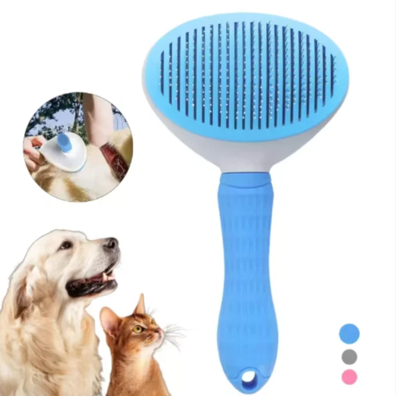 Pet Dog Brush Cat Comb Self Cleaning Pet Hair Remover Brush For Dogs Cats Grooming Tools Pets Dematting Comb Dogs Accessories