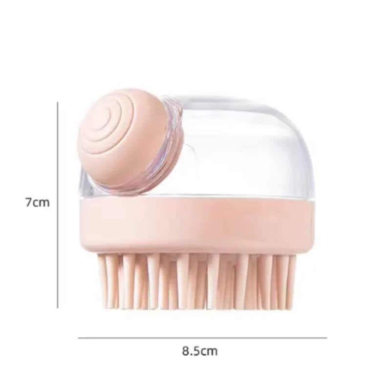 Silicone Dog Bath Massage Gloves Brush Pet Cat Bathroom Cleaning Tool Comb Brush for Dog Can Pour Shampoo Dog Grooming Supplies