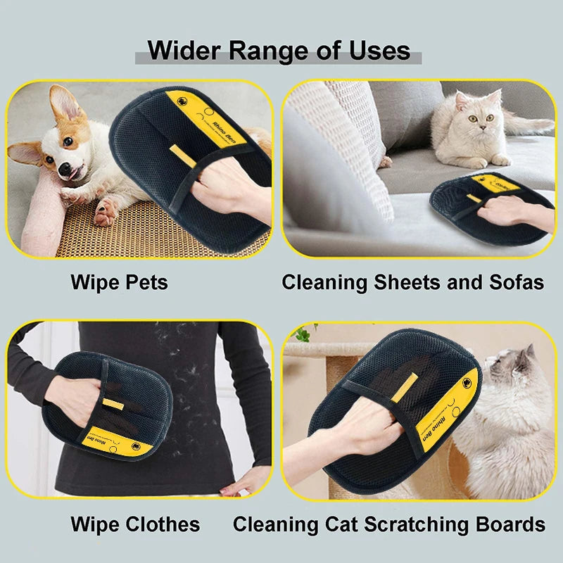 New Electrostatic Pet Hair Removal Glove Fur Cleaning Grooming Accessory Suitable For Cats Dogs Pet Care Supplies
