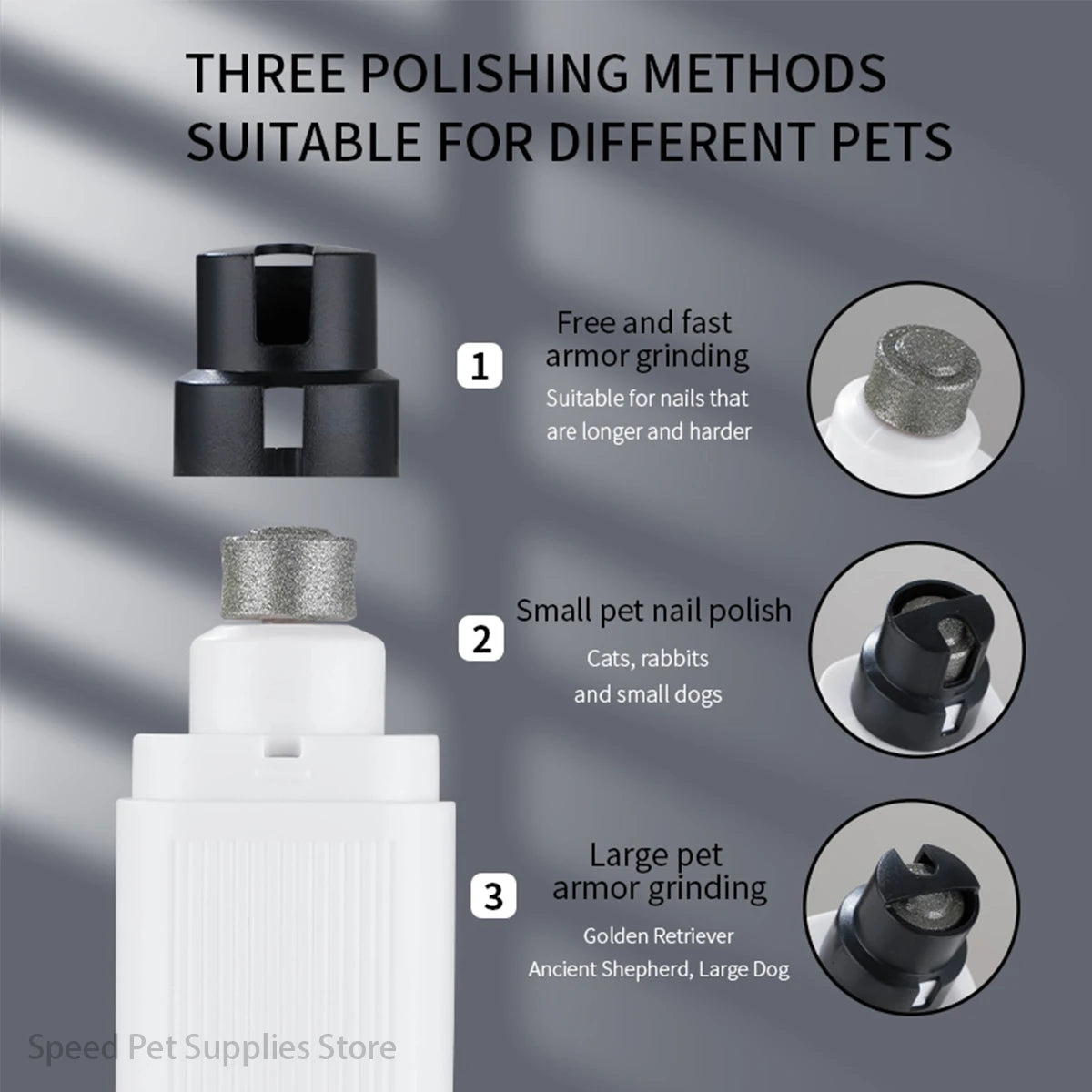 Electric Dog Nail Clippers for Dog Nail Grinders Rechargeable USB Charging LED Light Pet Quiet Cat Paws Nail Grooming Supplies