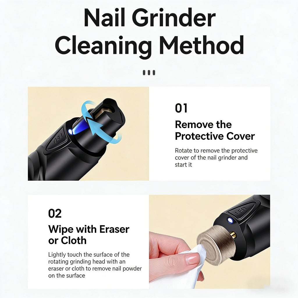 USB Rechargeable Pet Nail Grinder with LED Illumination, 2 Speed Quiet Electric Nail Trimmer, Painless Pet Nail Clipper for Dogs
