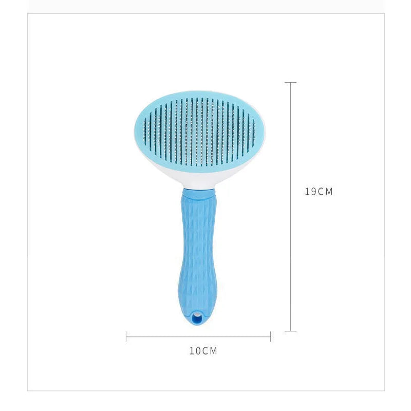 Pet One Button Self Cleaning Slicker Brush Automatic Hair Remover Comb Dog Cat Massage Needle Comb For Pet Beauty Care Supplies