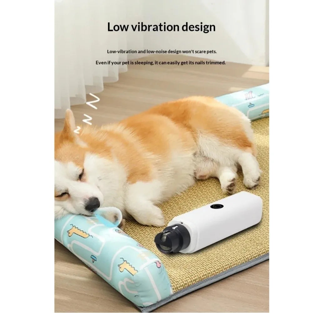 Fashion LED Light Electric Pet Nail Grinder Rechargeable Quiet Puppy Nail File Pet Supplies Portable Paws Nail Cutter Dog Cat