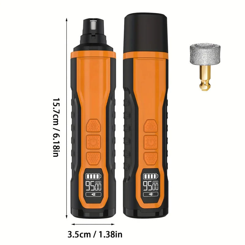 New Electric Pet Nail Grinder: 5-Speed Adjustable, Quiet Operation, for Dogs, Cats, and Large Breeds, with Dual LED Lights
