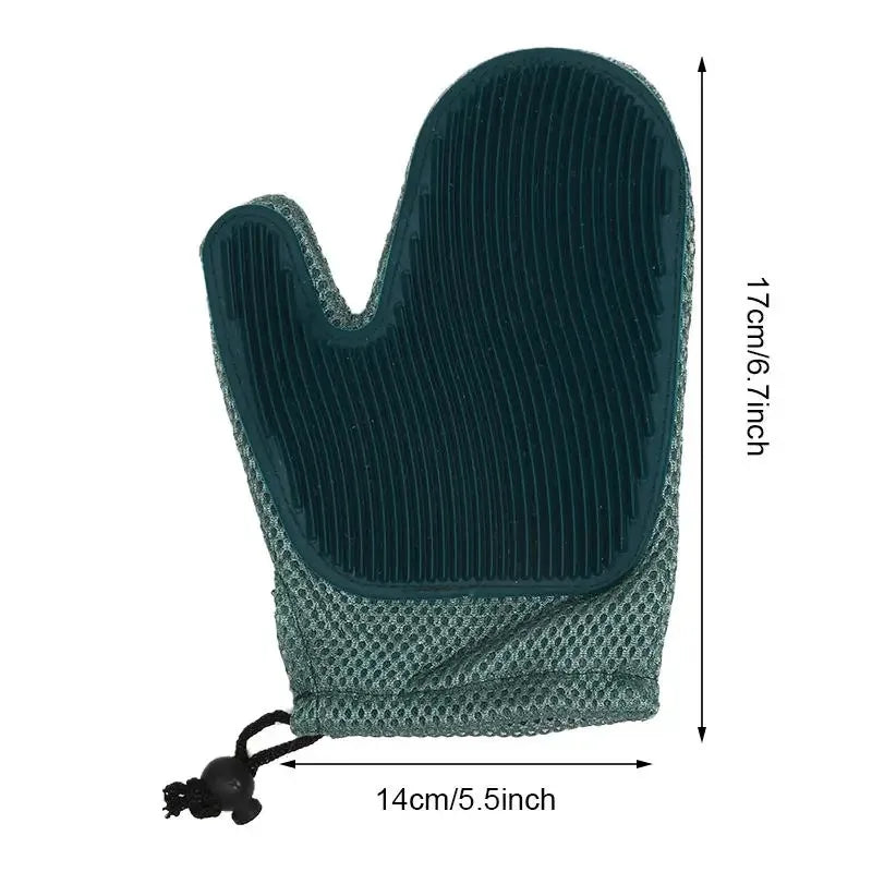 Pet Grooming Glove Efficient Cat Dog Hair Remover Gentle Massage Tool Double Sided Brush Stress Free Easy Hand Wash Remover Glov