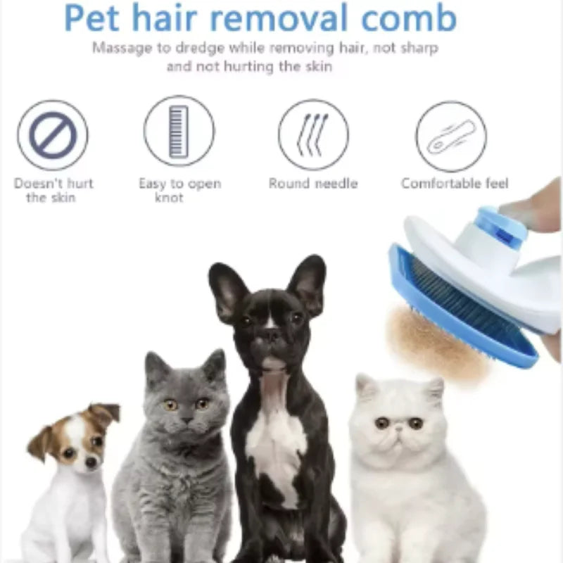 Pet Dog Brush Cat Comb Self Cleaning Pet Hair Remover Brush For Dogs Cats Grooming Tools Pets Dematting Comb Dogs Accessories