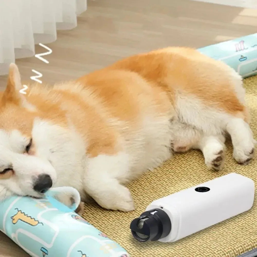 Electric Pet Nail Grinder Quiet Safe Pet Nail Trimmer USB Charging with LED Pet Nail Clipper for Grooming Cleaning Pet Supplies.