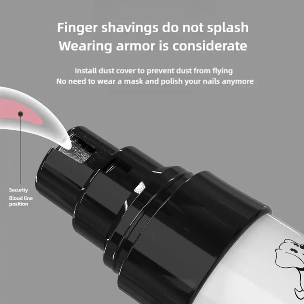 Dog Nail Grinder USB Rechargeable Electric Pet Paws Clipper Super Quiet Rechargeable Electric Dog Nail Trimmer Painless With LED