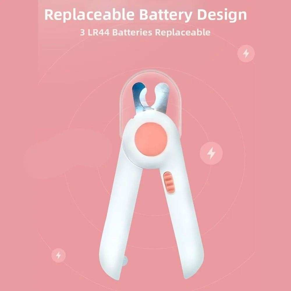 Pet Care Safe Design Dog Nail Clipper Labor-saving Quiet Cat Nail Grinder Safe LED Pet Claw Trimmer Cat Claw Care