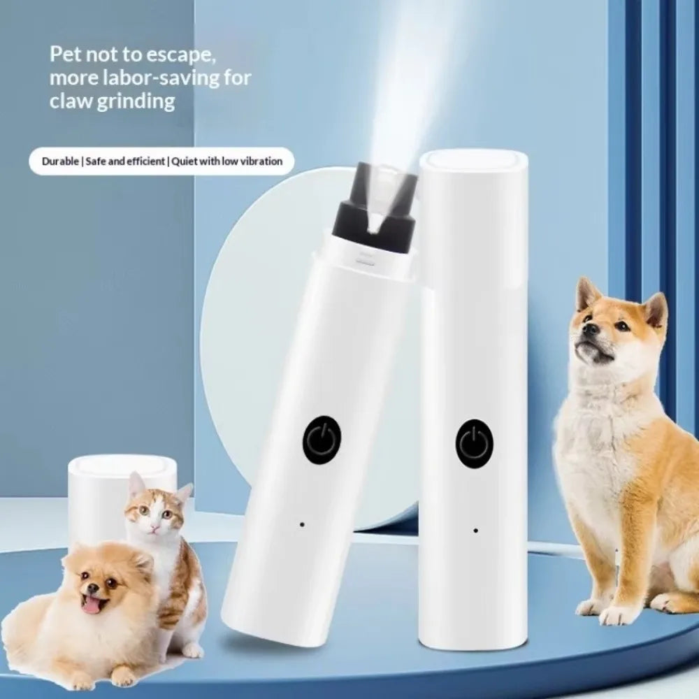 Fashion LED Light Electric Pet Nail Grinder Rechargeable Quiet Puppy Nail File Pet Supplies Portable Paws Nail Cutter Dog Cat