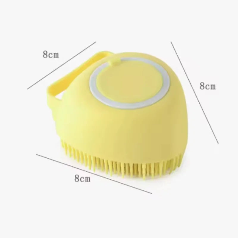 Silicone Dog Bath Massage Gloves Brush Pet Cat Bathroom Cleaning Tool Comb Brush for Dog Can Pour Shampoo Dog Grooming Supplies