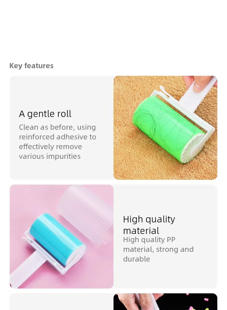 Washable Clothes Hair Sticky Roller Reusable Portable Home Clean Pet Hair Remover Sticky Roller Carpet Bed Sofa Dust Collector