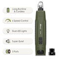 JOYU 6-Speed Quiet Pet Nail Grinder Electric Dog Nail Trimmer Paws Clippers with Dual LED Lights for Cats Claws Cutter Grooming