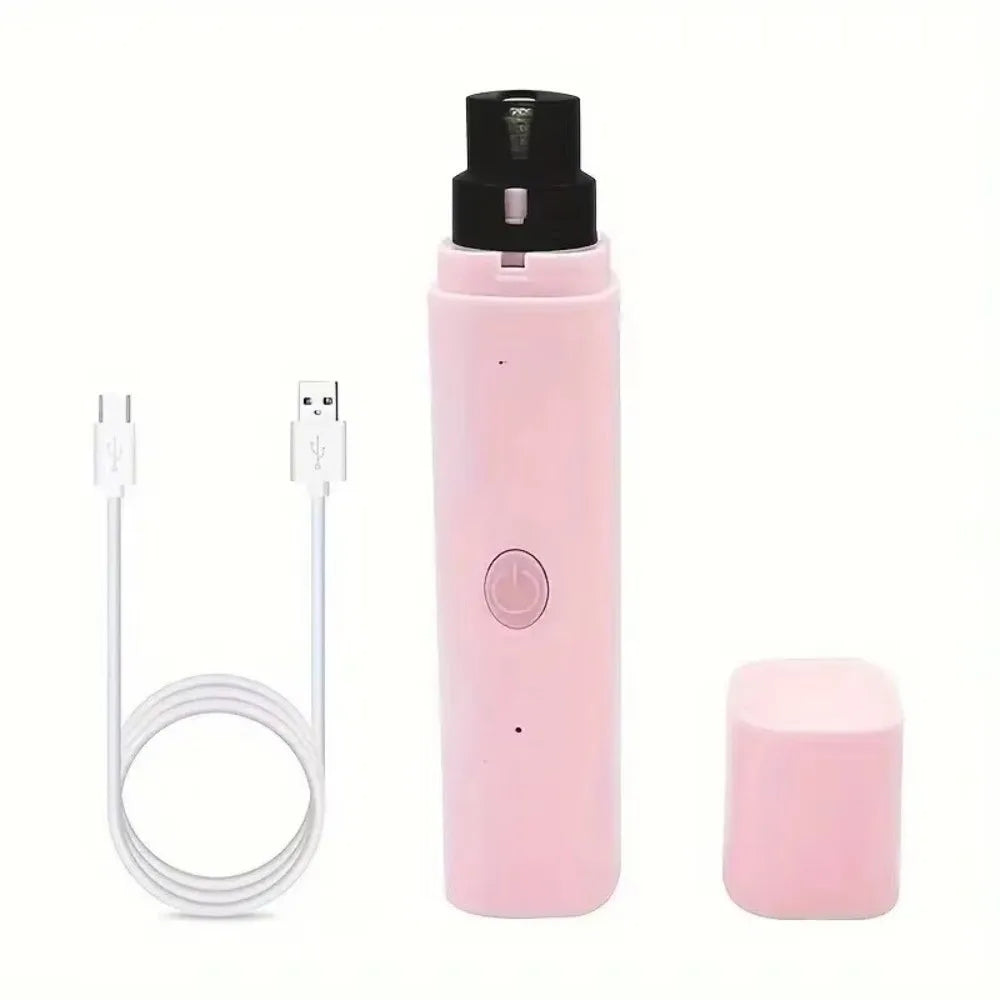 Fashion LED Light Electric Pet Nail Grinder Rechargeable Quiet Puppy Nail File Pet Supplies Portable Paws Nail Cutter Dog Cat