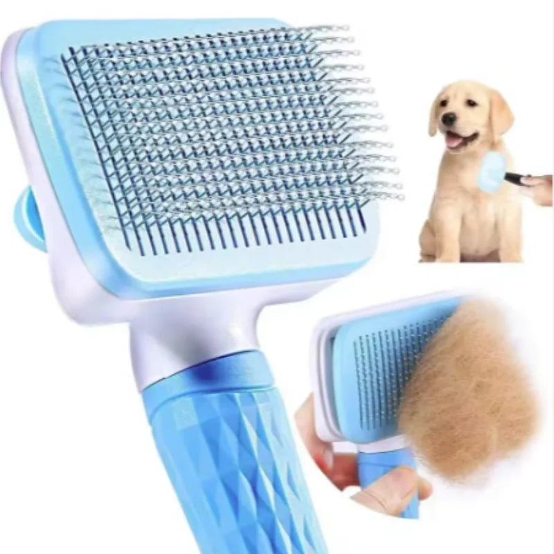 Pet Dog Brush Cat Comb Self Cleaning Pet Hair Remover Brush For Dogs Cats Grooming Tools Pets Dematting Comb Dogs Accessories