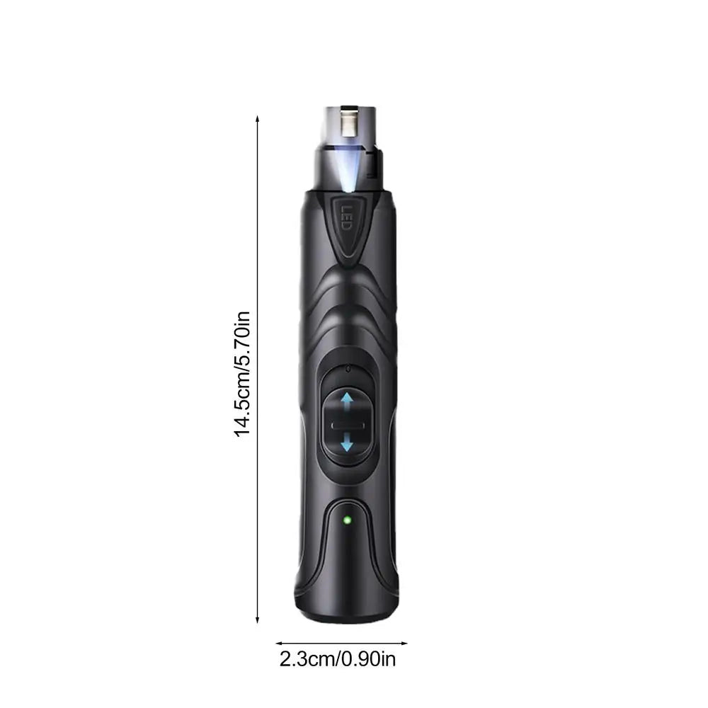 Dog Nail Grinder Super Quiet Electric Nail Grinder With LED Light Claw Grooming Toenail Clippers 2 Speeds Pet Supplies For Small