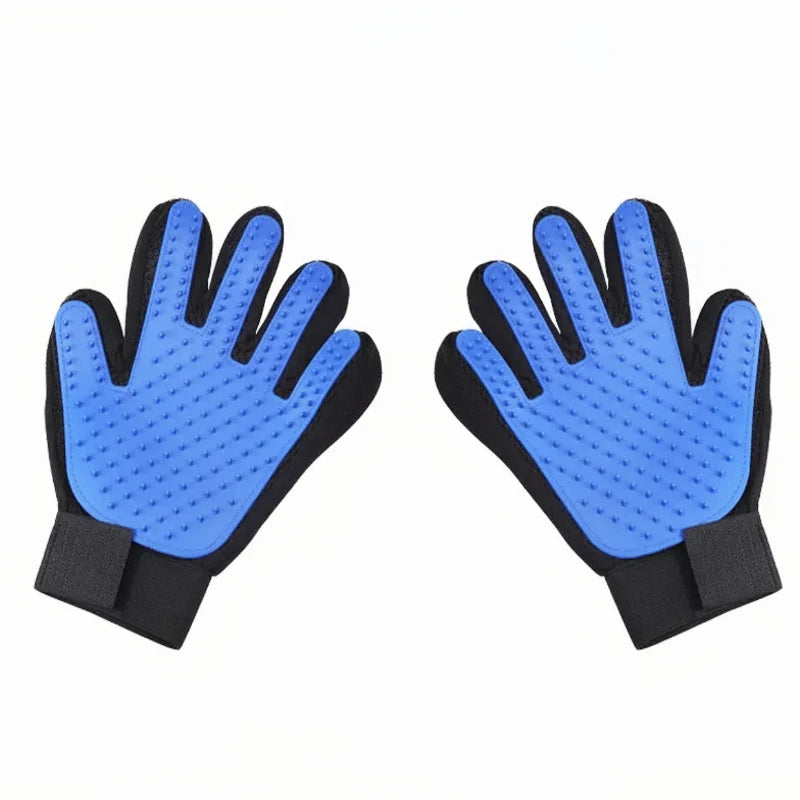 Pet Hair Remover Cat Cleaning Grooming Comb, No Wash Silicone Gloves Solid Color Pet Bath Brushcat and Dog Supplies.