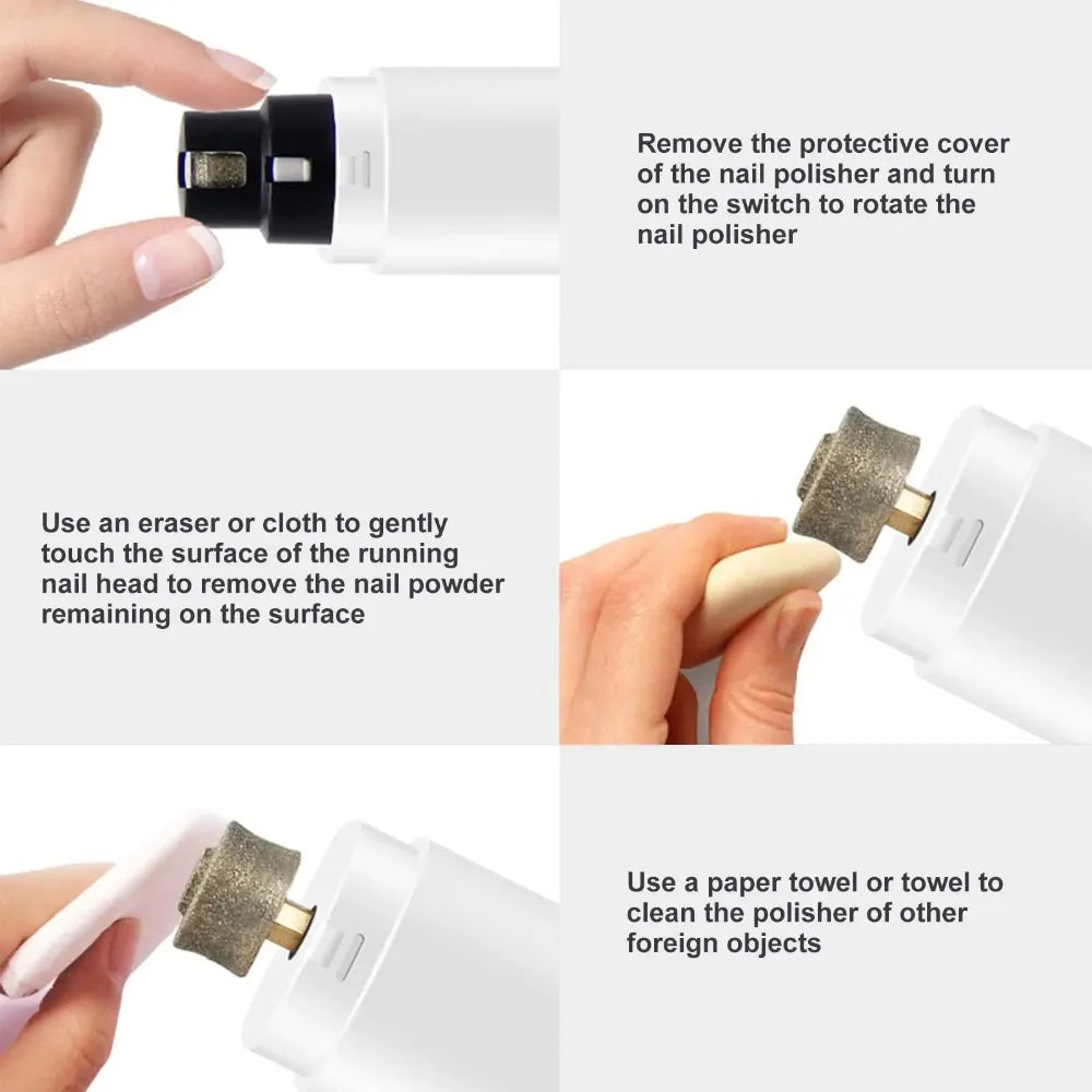 Quiet Electric Pet Nail Grinder Rechargeable Dog Cat Claw Trimmer LED Light Safety Guard Puppy Nail File Supplies