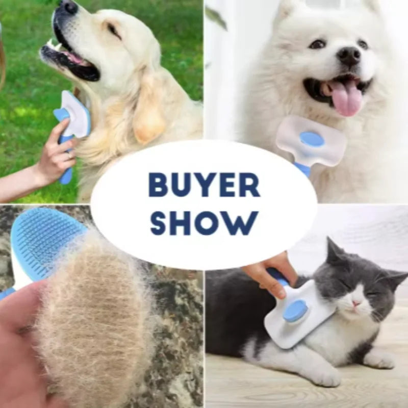 Pet Dog Brush Cat Comb Self Cleaning Pet Hair Remover Brush For Dogs Cats Grooming Tools Pets Dematting Comb Dogs Accessories