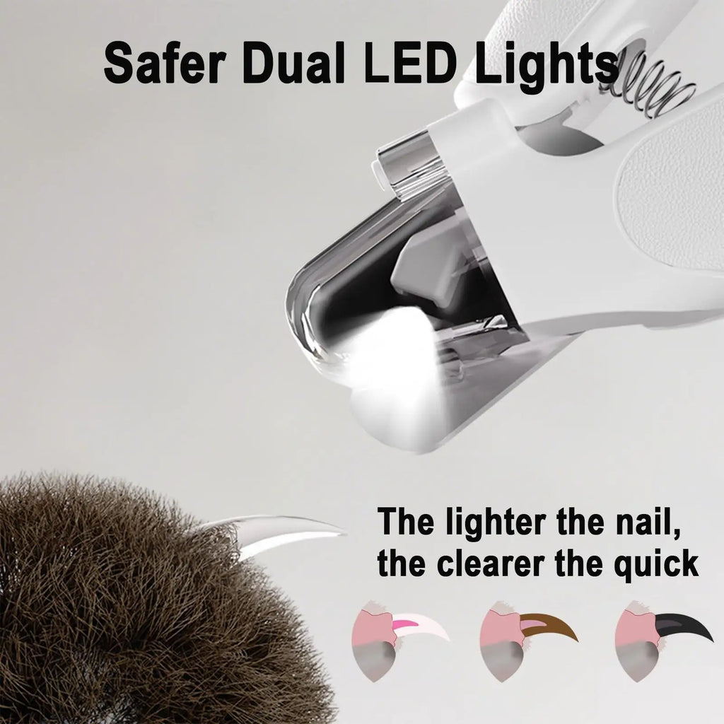 Pet Nail Clippers for Dog & Cat Low Noise Electric Pet Nail Trimmer  with LED Light Rechargeable Quiet Nail Clipper Grinder
