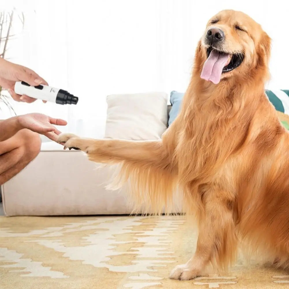 LED Electric Pet Nail Grinder Ultra Quiet USB Rechargeable Pet Nail Trimmer With LED Light Low Noise Paw Care Tool For Dogs Cats
