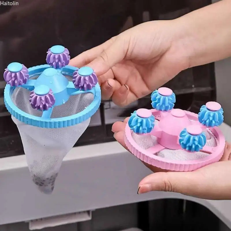 Washing Machine Filter Bag Reusable Net Laundry Ball Floating Lint Hair Catcher Pet Hair Remove Dirt Collection Dedusting Roller