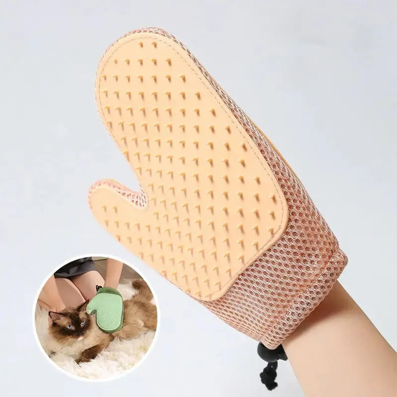 Pet Grooming Glove Efficient Cat Dog Hair Remover Gentle Massage Tool Double Sided Brush Stress Free Easy Hand Wash Remover Glov