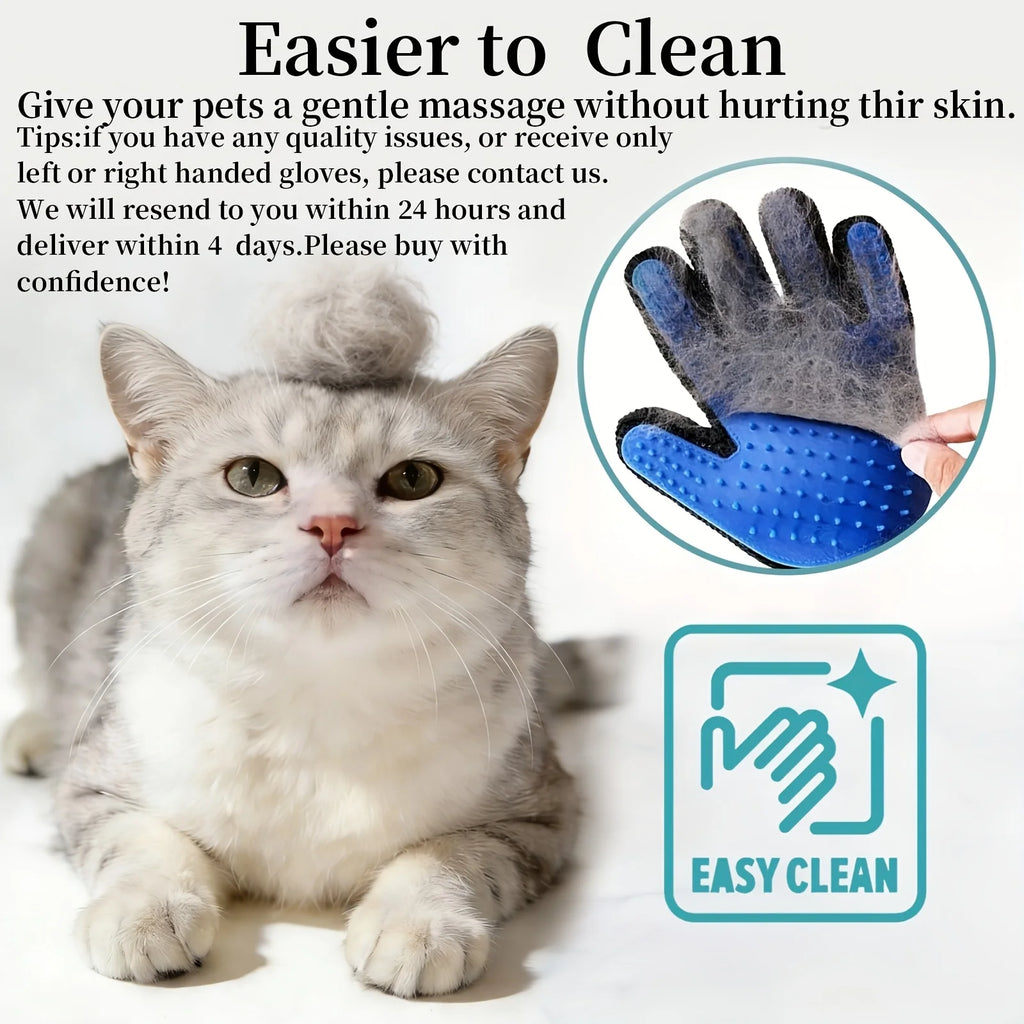 2026 NEW 2 pieces of pet grooming gloves,hair removal gloves with hair removal and massage functions,remove floating hair tools.