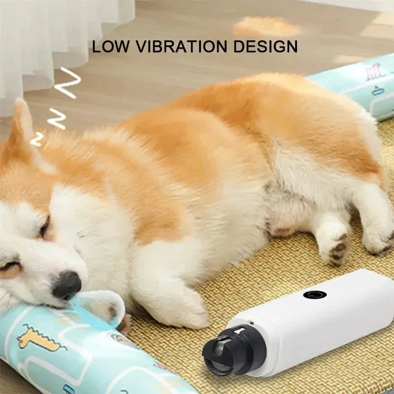 Electric Cat Nail Clippers for Dog Nail Grinders Rechargeable USB Charging LED Light Pet Quiet Cat Paws Nail Grooming Supplies