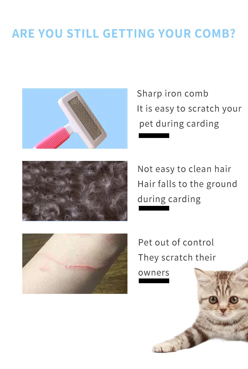 Pet Hair Remover Cat Cleaning Grooming Comb, No Wash Silicone Gloves Solid Color Pet Bath Brushcat and Dog Supplies.