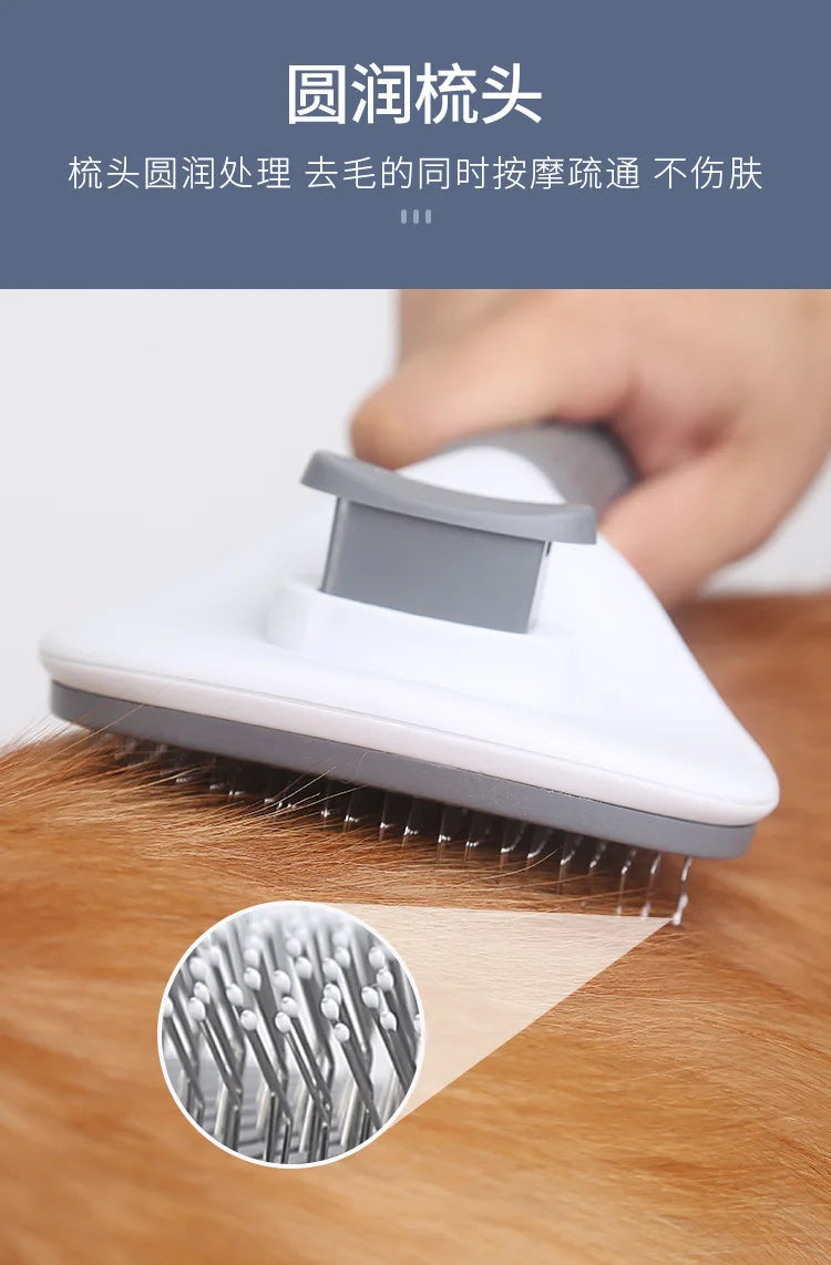 Self-Cleaning Pet Slicker Brush One-Click Cat Dog Hair Remover Professional Grooming Comb for Long/Short Fur Pets Supplies