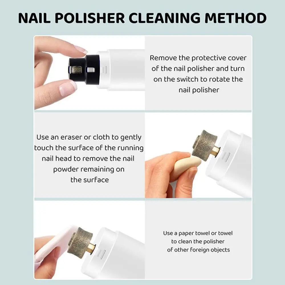 Fashion LED Light Electric Pet Nail Grinder Rechargeable Painless Claw Trimmer Pet Supplies Quiet Puppy Nail File Dog Cat
