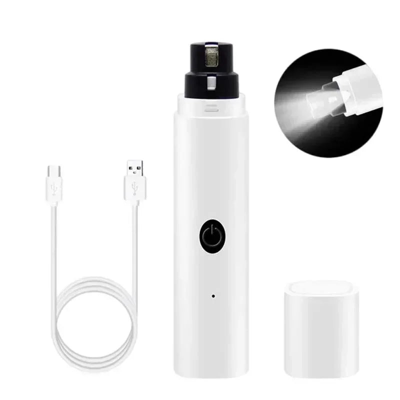 Electric Dog Cat Nail Clippers Rechargeable USB Charging LED Light for Pet Dog Quiet Nail Grinders Paws Nail Grooming Supplies