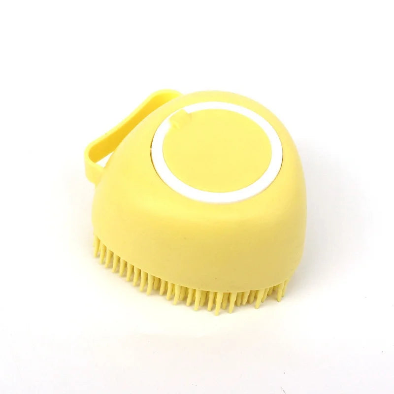 Silicone Dog Bath Massage Gloves Brush Pet Cat Bathroom Cleaning Tool Comb Brush for Dog Can Pour Shampoo Dog Grooming Supplies