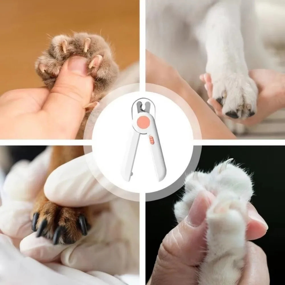 Pet Care Safe Design Dog Nail Clipper Labor-saving Quiet Cat Nail Grinder Safe LED Pet Claw Trimmer Cat Claw Care