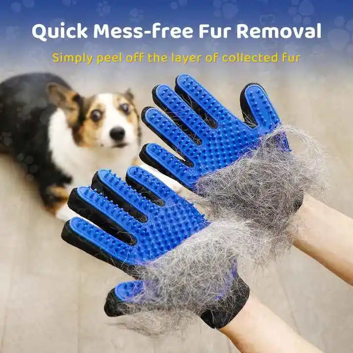 NONOR Rubber Pet Bath Brush Protection Silicone Cat Comb Glove Massage Grooming Dogs Cats Supplies