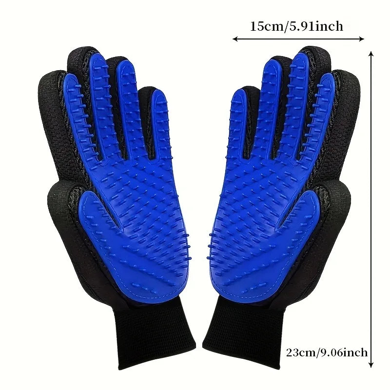 2 Pcs Cleaning Gloves Suitable for Hair Removal Tools for Dogs Cats Pet Massage and Caressing Gloves, Hair Removal Glove Brush