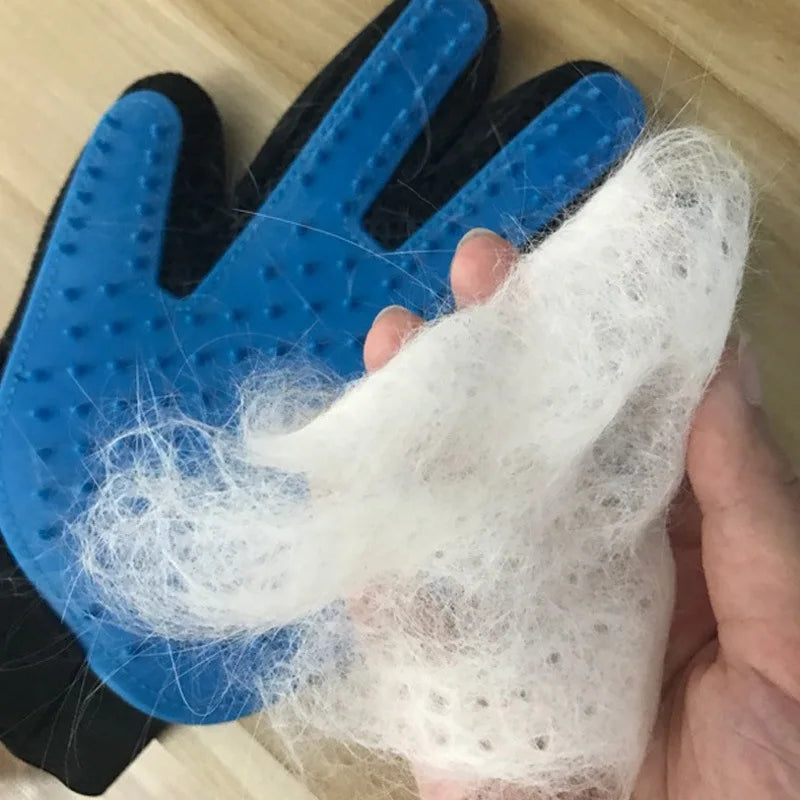 Pet Hair Remover Cat Cleaning Grooming Comb, No Wash Silicone Gloves Solid Color Pet Bath Brushcat and Dog Supplies.