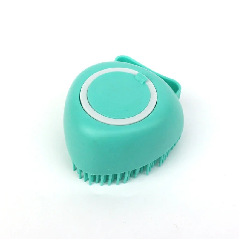 Silicone Dog Bath Massage Gloves Brush Pet Cat Bathroom Cleaning Tool Comb Brush for Dog Can Pour Shampoo Dog Grooming Supplies
