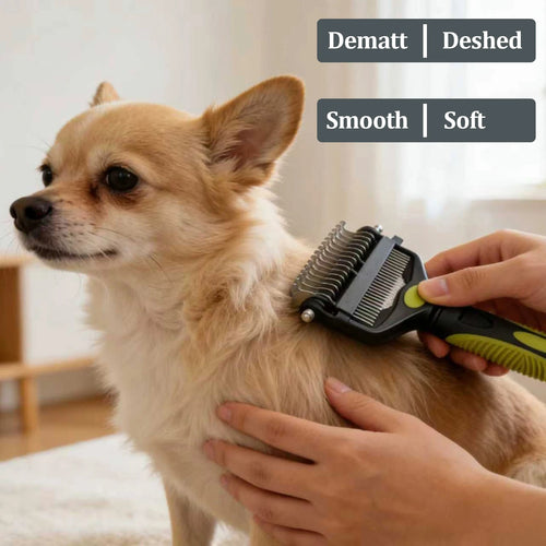 AuraGroom 3-in-1 Deshedding & Dematting Brush