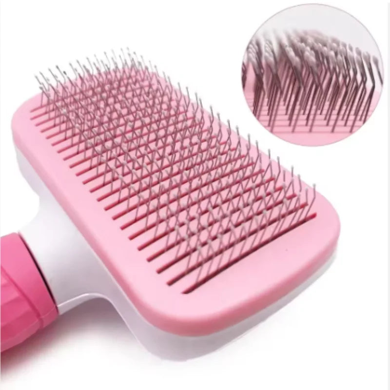 Pet Dog Brush Cat Comb Self Cleaning Pet Hair Remover Brush For Dogs Cats Grooming Tools Pets Dematting Comb Dogs Accessories